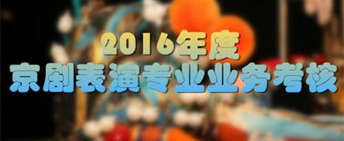 艹欧美欧美白虎国家京剧院2016年度京剧表演专业业务考...